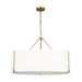 Visual Comfort TFC1114 Bergen 4-lt 36" LED Extra Large Hanging Pendant - Burnished Brass
