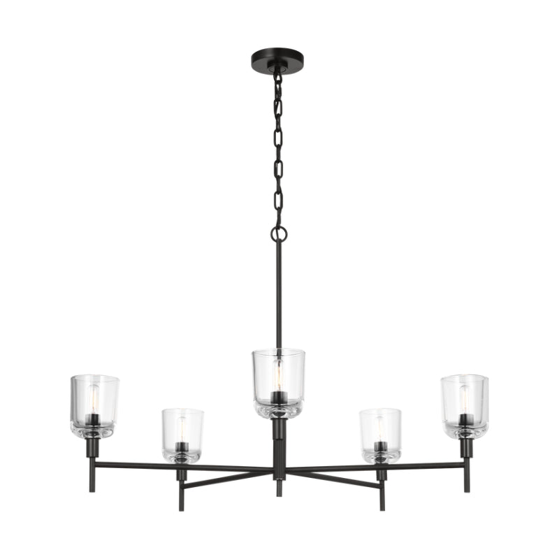 Visual Comfort TFC1135 Hartley 5-lt 36" Large Chandelier - Aged Iron