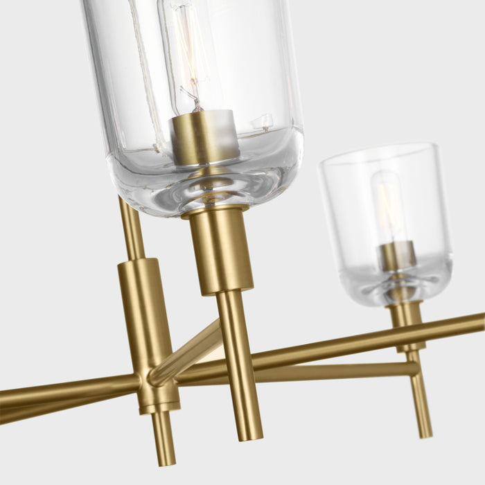 Visual Comfort TFC1135 Hartley 5-lt 36" Large Chandelier - Burnished Brass