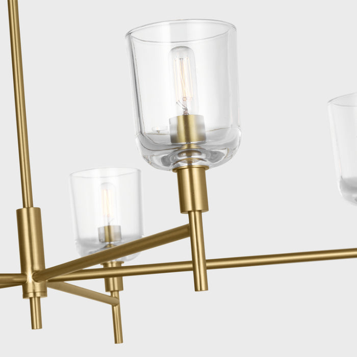 Visual Comfort TFC1135 Hartley 5-lt 36" Large Chandelier - Burnished Brass