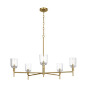 Visual Comfort TFC1135 Hartley 5-lt 36" Large Chandelier - Burnished Brass