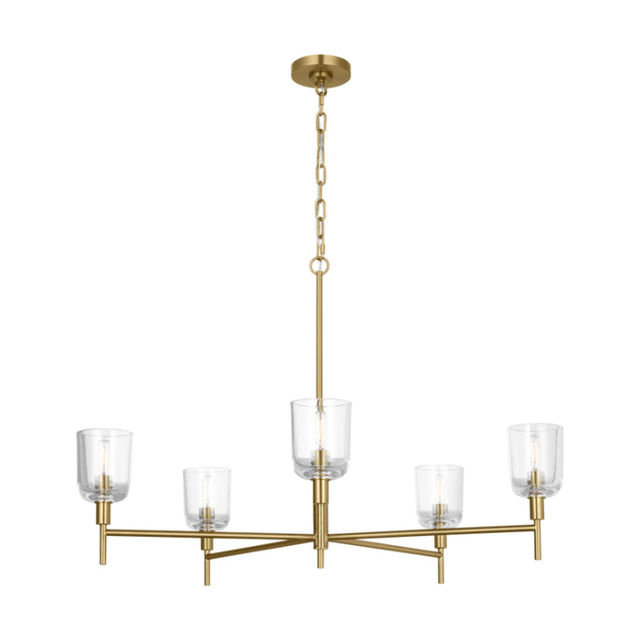 Visual Comfort TFC1135 Hartley 5-lt 36" Large Chandelier - Burnished Brass