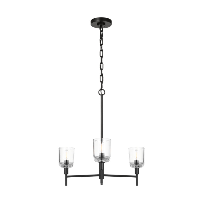 Visual Comfort TFC1143 Hartley 3-lt 24" Medium Chandelier - Aged Iron