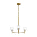 Visual Comfort TFC1143 Hartley 3-lt 24" Medium Chandelier - Burnished Brass