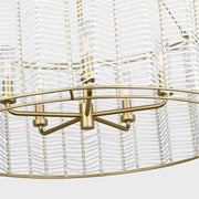 Visual Comfort TFC1155 Winslow 5-lt 36" LED Large Hanging Shade Chandelier - Burnished Brass