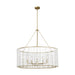 Visual Comfort TFC1155 Winslow 5-lt 36" LED Large Hanging Shade Chandelier - Burnished Brass