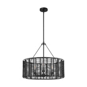 Visual Comfort TFC1163 Winslow 3-lt 24" LED Medium Hanging Shade Chandelier - Midnight Black