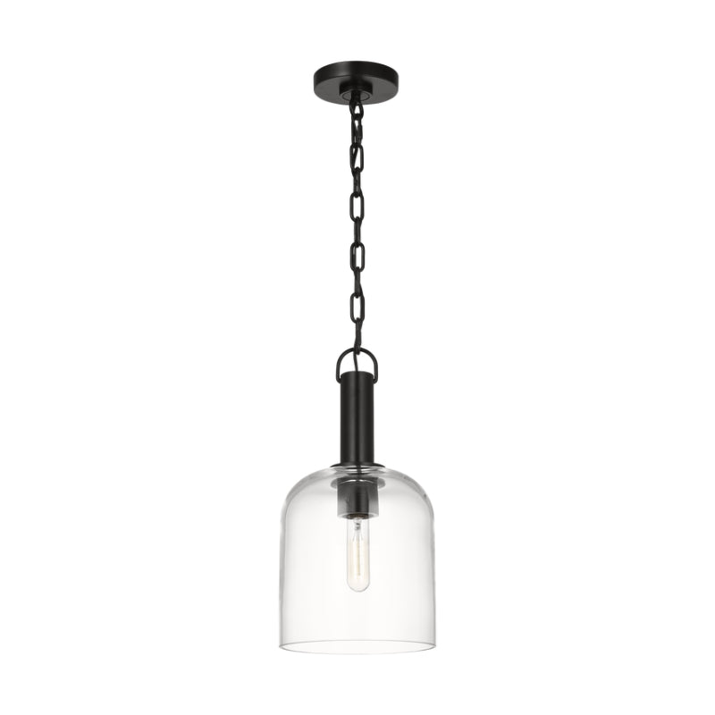 Visual Comfort TFP1021 Hartley 1-lt 8" LED Medium Pendant - Aged Iron