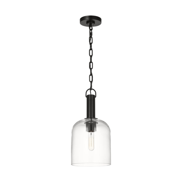 Visual Comfort TFP1021 Hartley 1-lt 8" LED Medium Pendant - Aged Iron