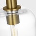 Visual Comfort TFP1021 Hartley 1-lt 8" LED Medium Pendant - Burnished Brass