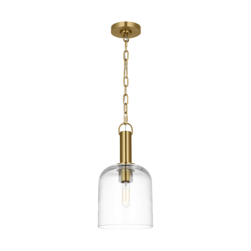 Visual Comfort TFP1021 Hartley 1-lt 8" LED Medium Pendant - Burnished Brass