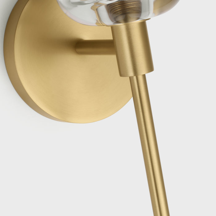 Visual Comfort TFV1001 Hartley 1-lt 9" Tall LED Small Wall Sconce - Burnished Brass