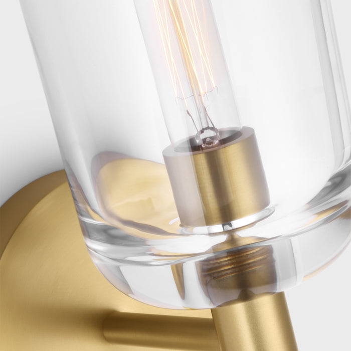 Visual Comfort TFV1001 Hartley 1-lt 9" Tall LED Small Wall Sconce - Burnished Brass