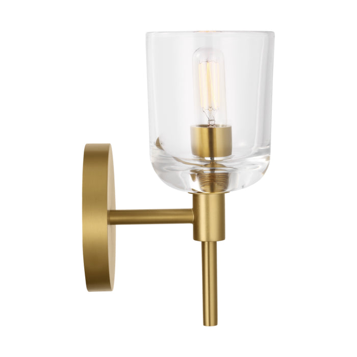 Visual Comfort TFV1001 Hartley 1-lt 9" Tall LED Small Wall Sconce - Burnished Brass
