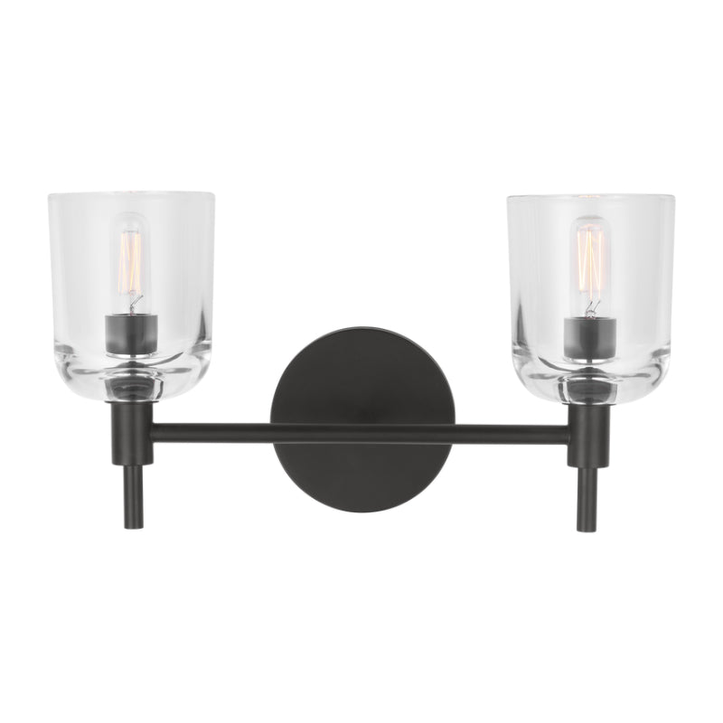 Visual Comfort TFV1002 Hartley 2-lt 15" LED Vanity Light - Aged Iron