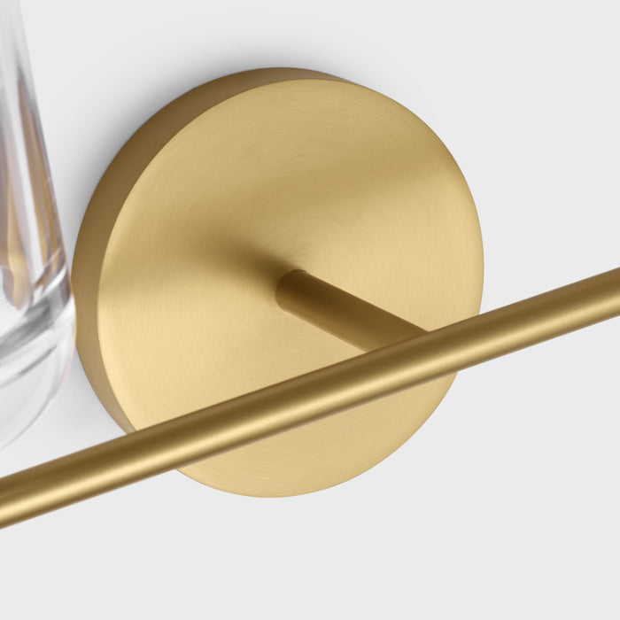 Visual Comfort TFV1002 Hartley 2-lt 15" LED Vanity Light - Burnished Brass
