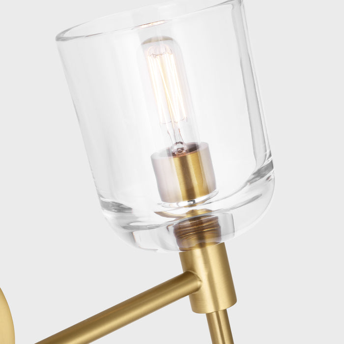 Visual Comfort TFV1002 Hartley 2-lt 15" LED Vanity Light - Burnished Brass