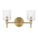 Visual Comfort TFV1002 Hartley 2-lt 15" LED Vanity Light - Burnished Brass