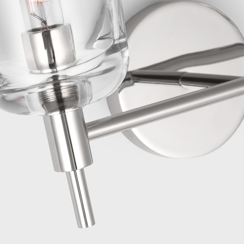 Visual Comfort TFV1002 Hartley 2-lt 15" LED Vanity Light - Polished Nickel