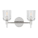 Visual Comfort TFV1002 Hartley 2-lt 15" LED Vanity Light - Polished Nickel