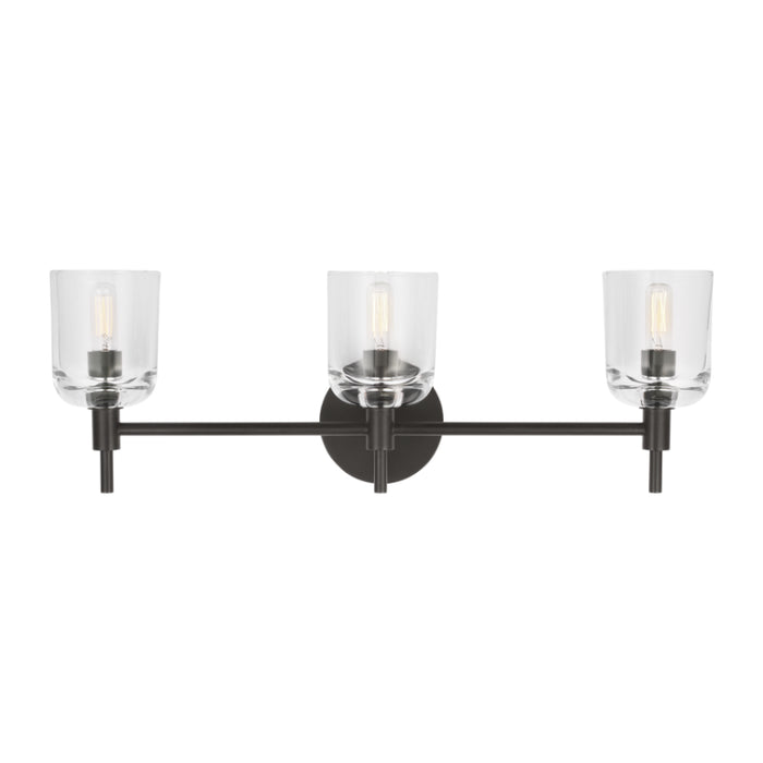 Visual Comfort TFV1003 Hartley 3-lt 24" LED Vanity Light - Aged Iron