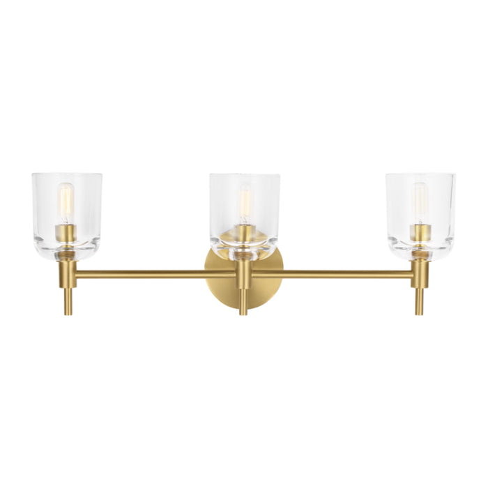 Visual Comfort TFV1003 Hartley 3-lt 24" LED Vanity Light - Burnished Brass