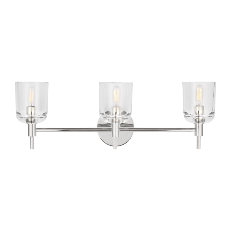 Visual Comfort TFV1003 Hartley 3-lt 24" LED Vanity Light - Polished Nickel