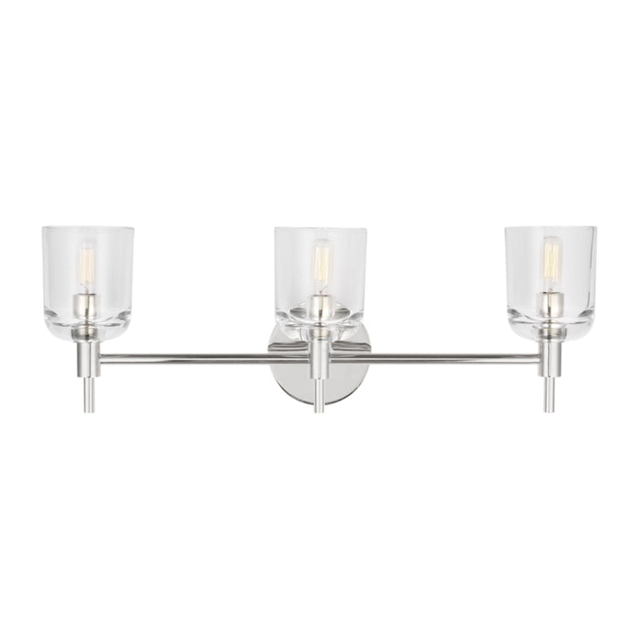 Visual Comfort TFV1003 Hartley 3-lt 24" LED Vanity Light - Polished Nickel