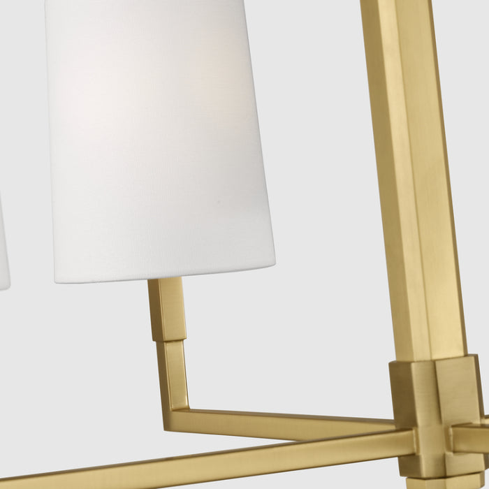 Visual Comfort TC1194 Danica 4-lt 27" LED MedIum Chandelier - Burnished Brass