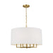 Visual Comfort TC1206 Danica 6-lt 25" LED Large Chandelier - Burnished Brass