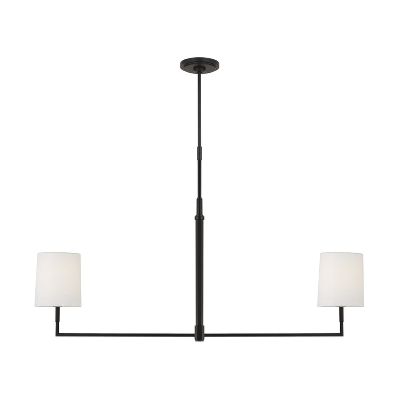 Visual Comfort TC1212 Danica 2-lt 50" LED Large Linear Chandelier - Aged Iron