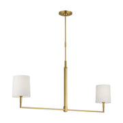 Visual Comfort TC1212 Danica 2-lt 50" LED Large Linear Chandelier - Burnished Brass