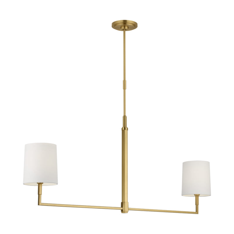Visual Comfort TC1212 Danica 2-lt 50" LED Large Linear Chandelier - Burnished Brass