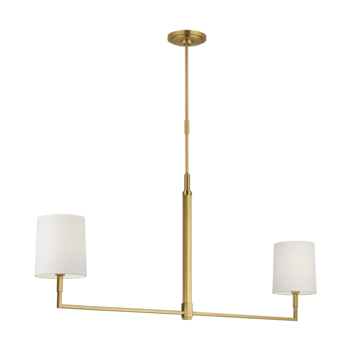 Visual Comfort TC1212 Danica 2-lt 50" LED Large Linear Chandelier - Burnished Brass