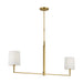 Visual Comfort TC1212 Danica 2-lt 50" LED Large Linear Chandelier - Burnished Brass