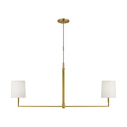 Visual Comfort TC1212 Danica 2-lt 50" LED Large Linear Chandelier - Burnished Brass