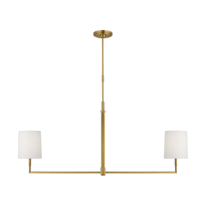 Visual Comfort TC1212 Danica 2-lt 50" LED Large Linear Chandelier - Burnished Brass