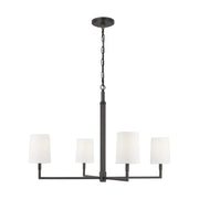 Visual Comfort TC1224 Danica 4-lt 36" LED Large Chandelier - Aged Iron