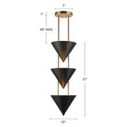 Alora PD341328 Versus 3-lt 10" Pendant - Aged Steel