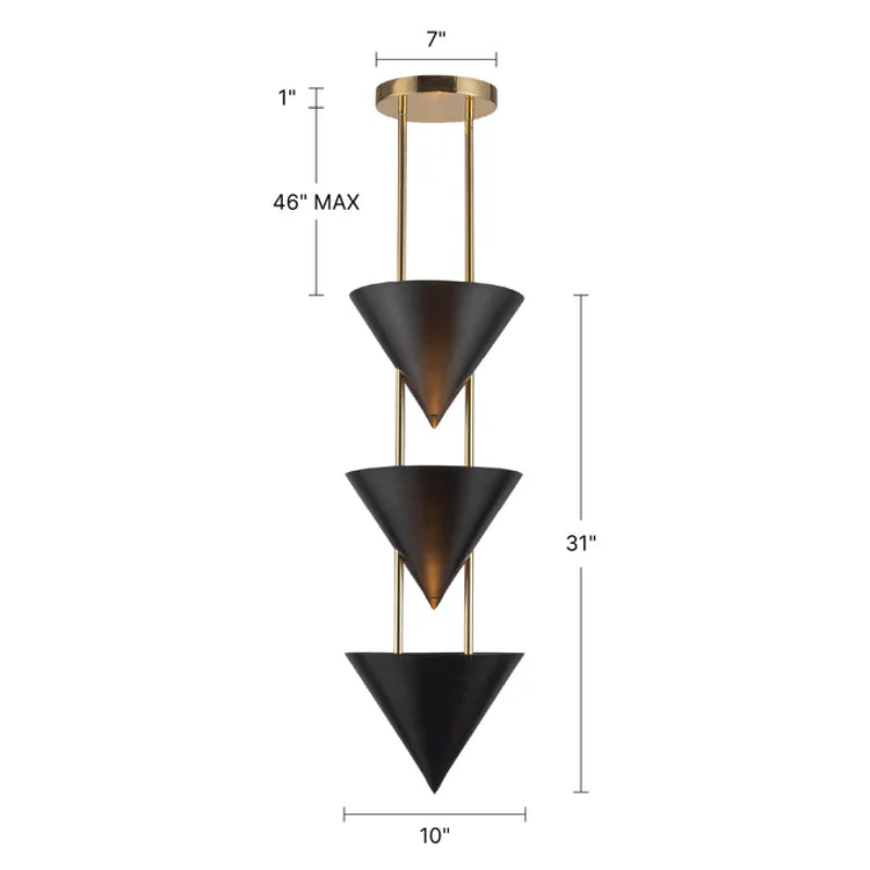 Alora PD341328 Versus 3-lt 10" Pendant - Aged Steel