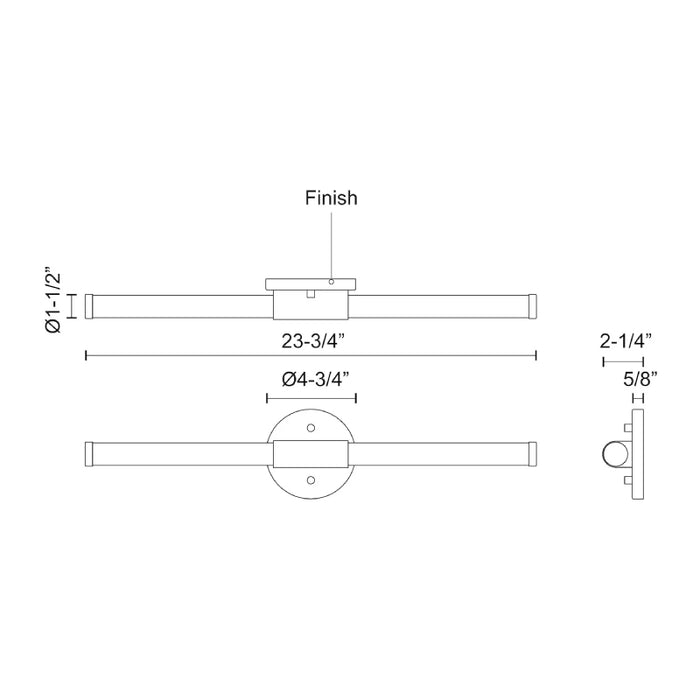 Kuzco VL18524 Akari 24" LED Vanity