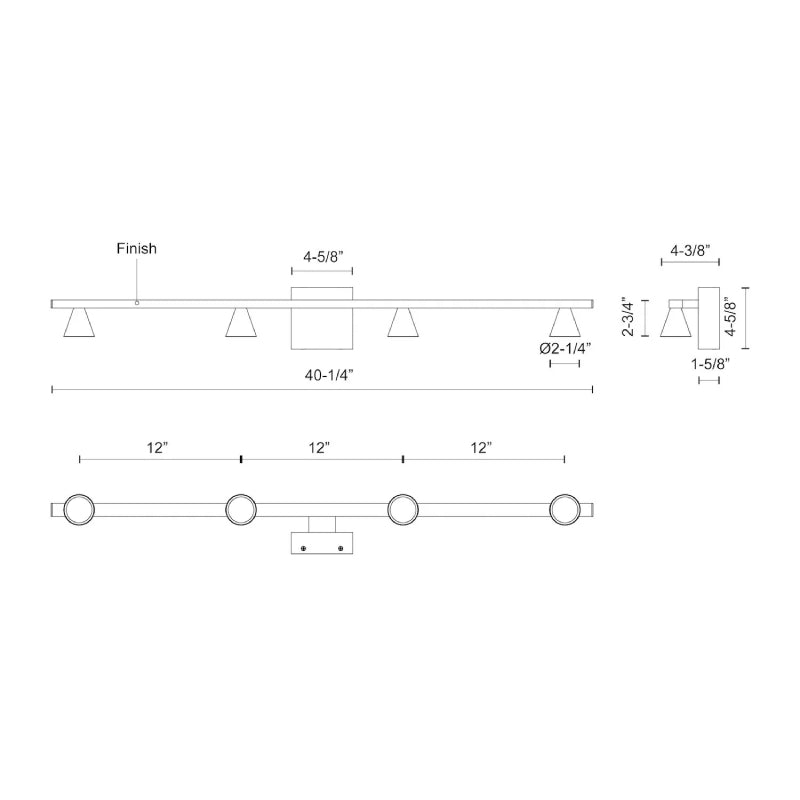 Kuzco VL19941 Dune 4-lt 40" LED Vanity