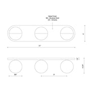 Kuzco VL47321 Pluto 3-lt 21" LED Vanity Light