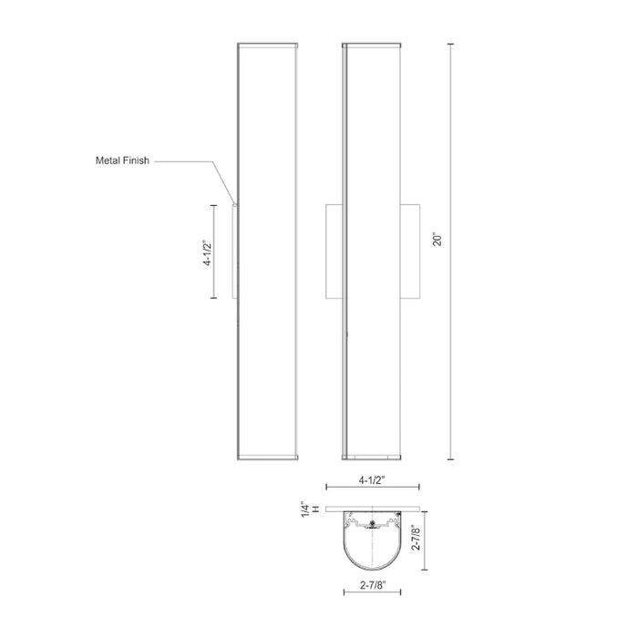 Kuzco VL61220 Longitude 20" LED Vanity