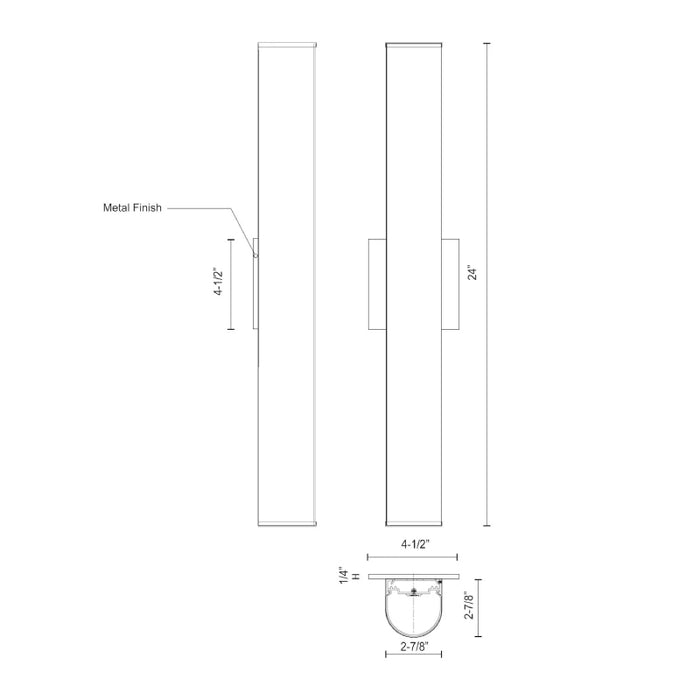 Kuzco VL61224 Longitude 24" LED Vanity