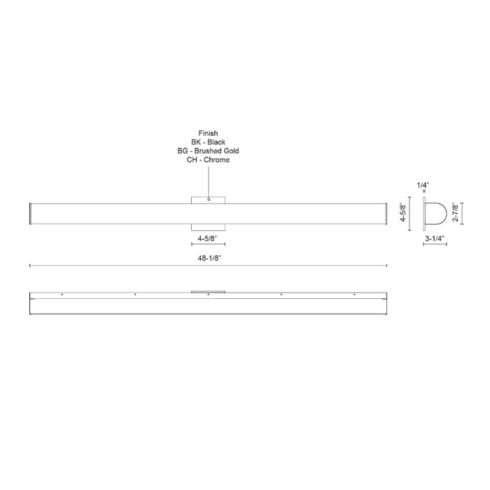 Kuzco VL61248 Longitude 1-lt 48" LED Vanity Light