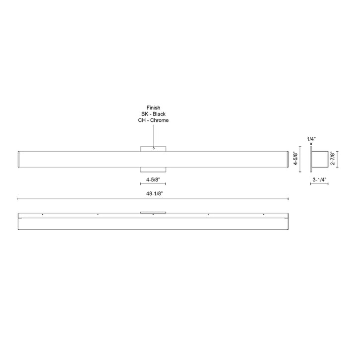 Kuzco VL62248 Jane 1-lt 48" LED Vanity Light