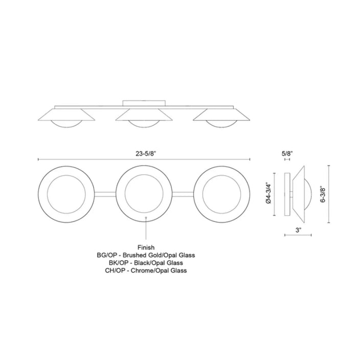 Kuzco VL77923 Cleo 23" LED Vanity Light