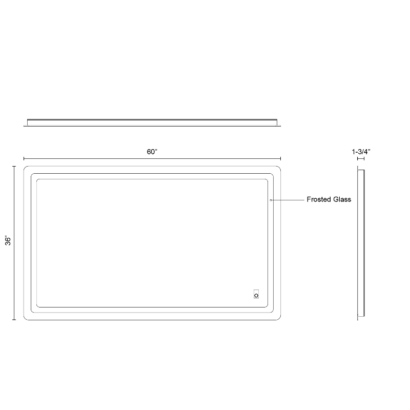 Kuzco VM30360 Seneca 60 x 36 LED Vanity Mirror, CCT Selectable