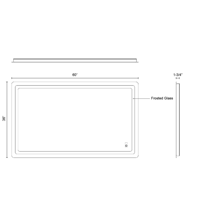 Kuzco VM30360 Seneca 60 x 36 LED Vanity Mirror, CCT Selectable